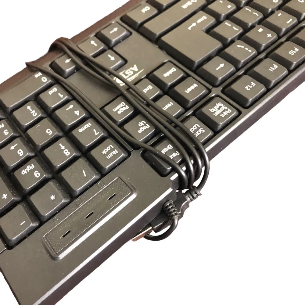 Computer Keyboard AST USB Keyboard KIN 16 with AST Mouse-Black